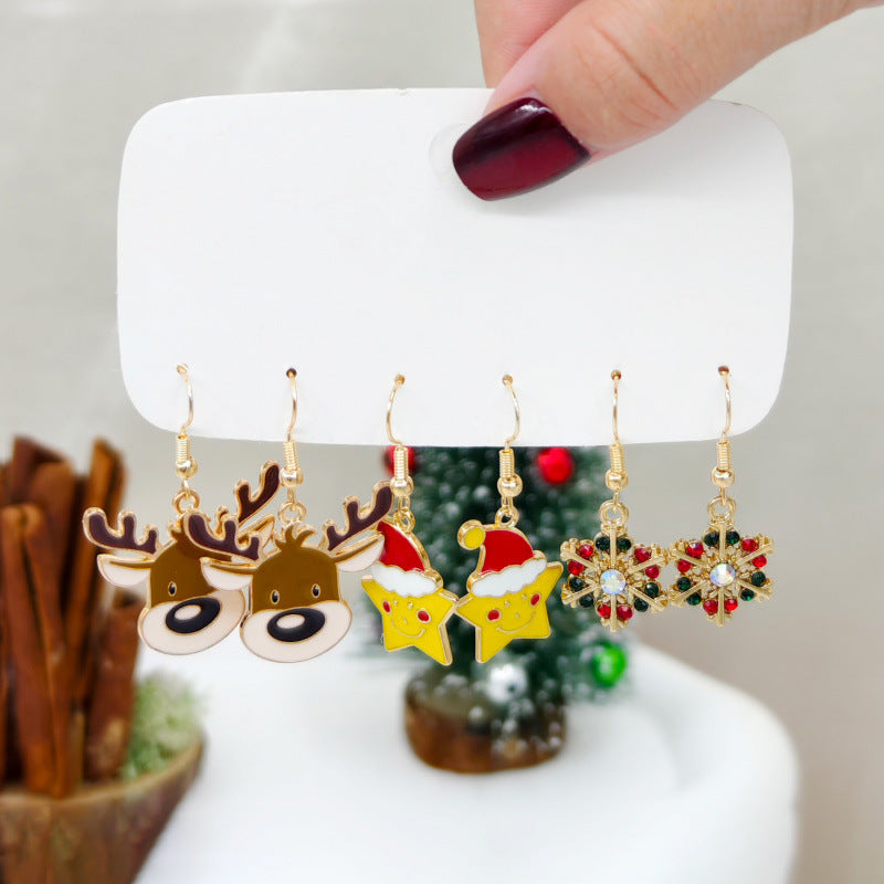 Wholesale Alloy Snowman  Gift Earrings